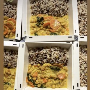 Curry de pois chiche, riz sauvage